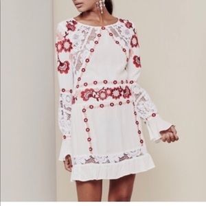 🔥HP🔥FOR LOVE AND LEMONS CECELIA MINI DRESS WHITE